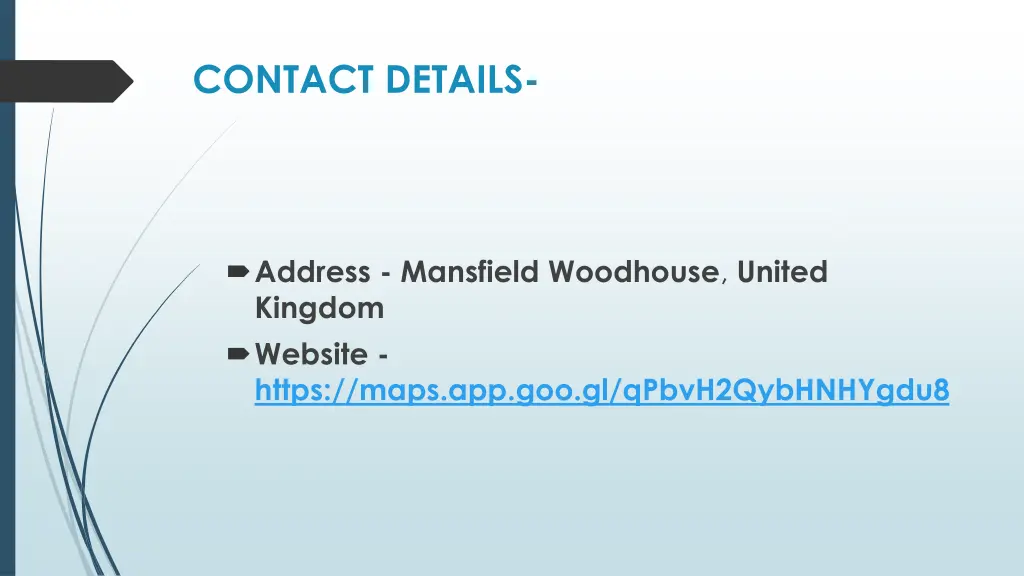 contact details