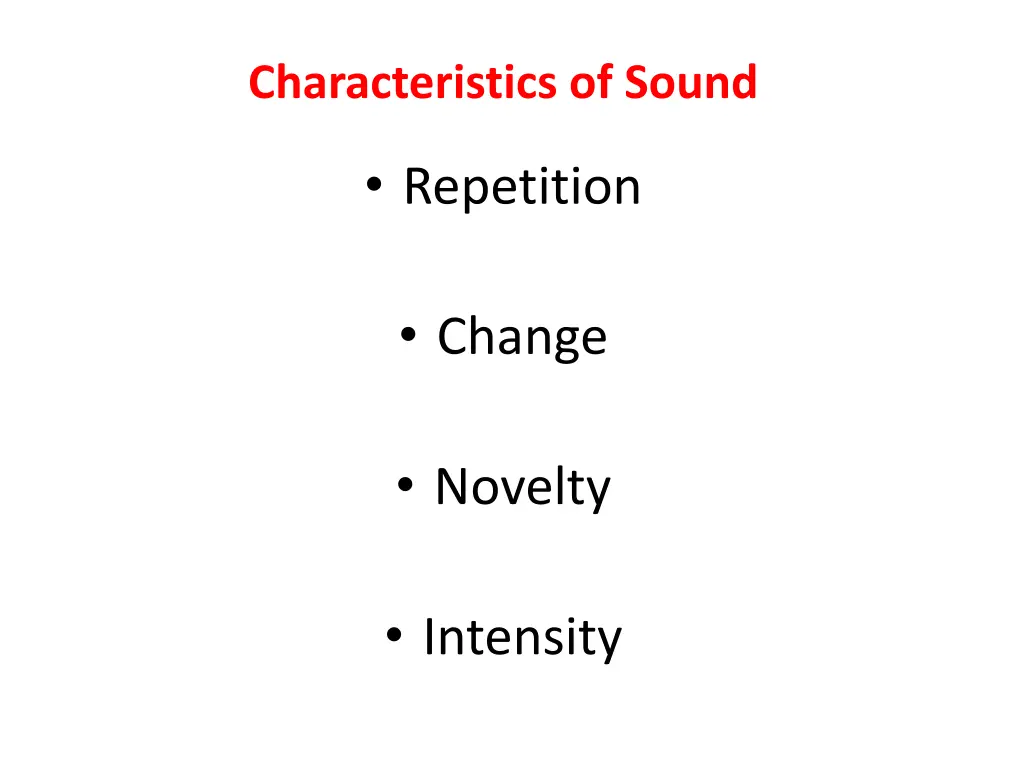 characteristics of sound