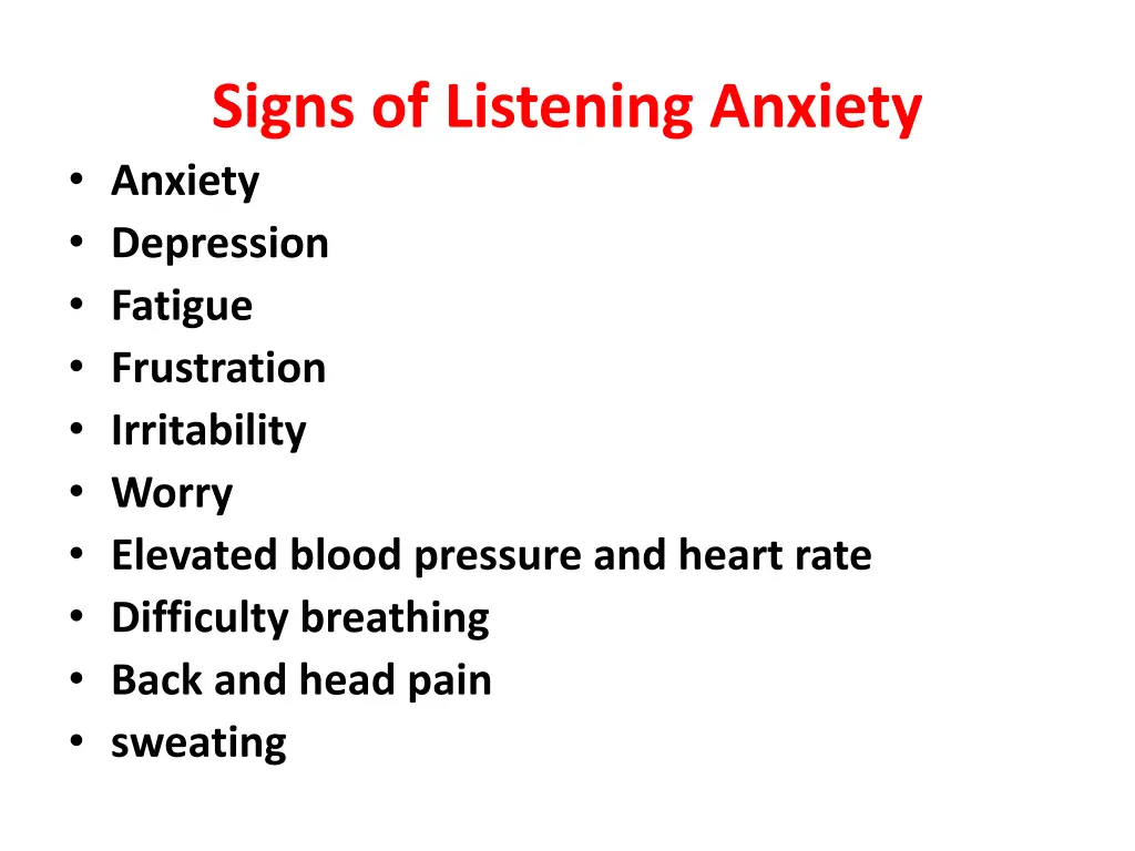 signs of listening anxiety anxiety depression