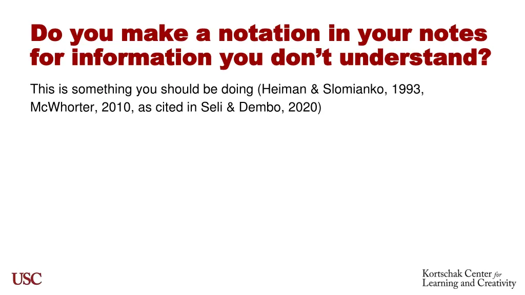 do you make a notation in your notes do you make