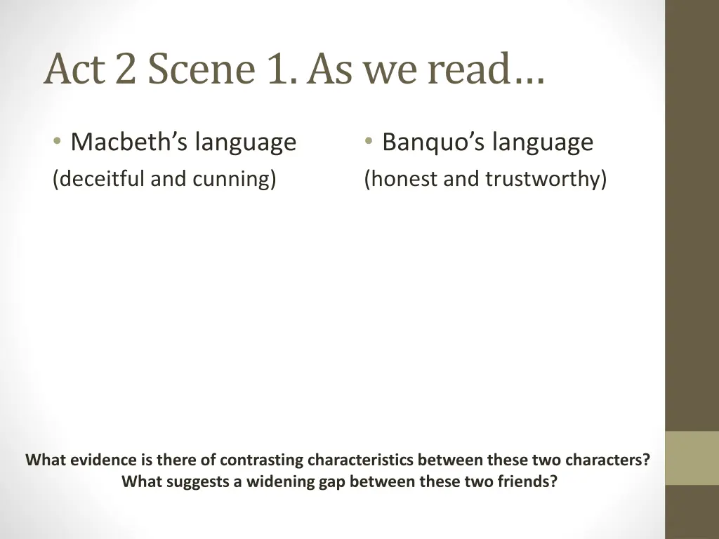 act 2 scene 1 as we read