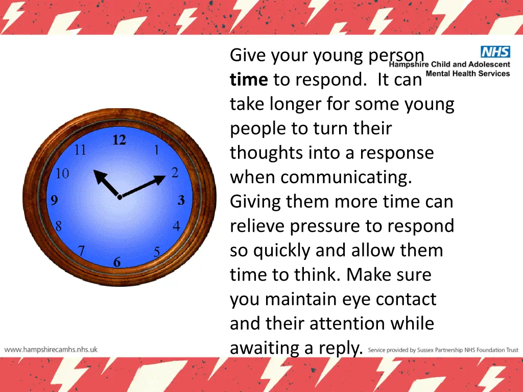 give your young person time to respond