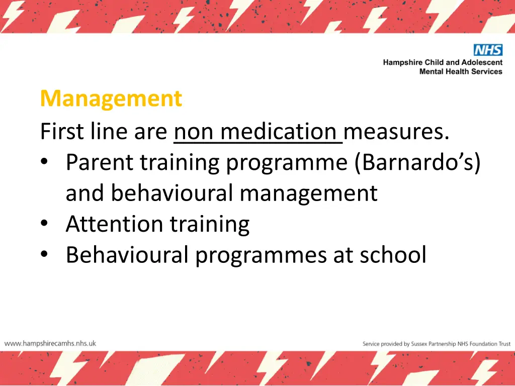 management first line are non medication measures