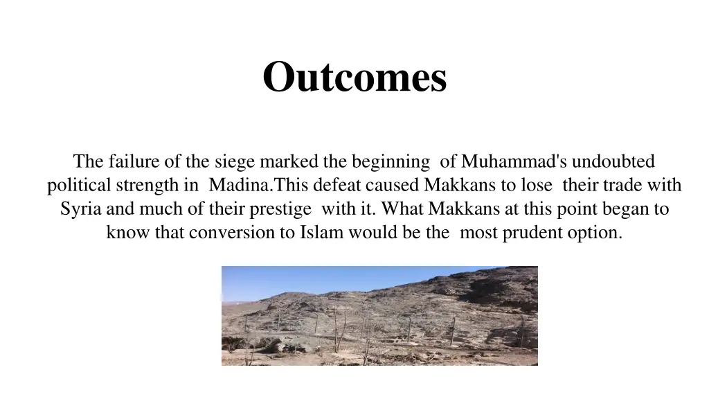 outcomes