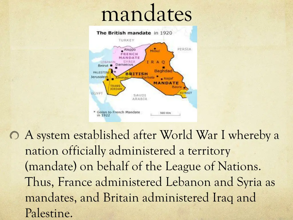 mandates