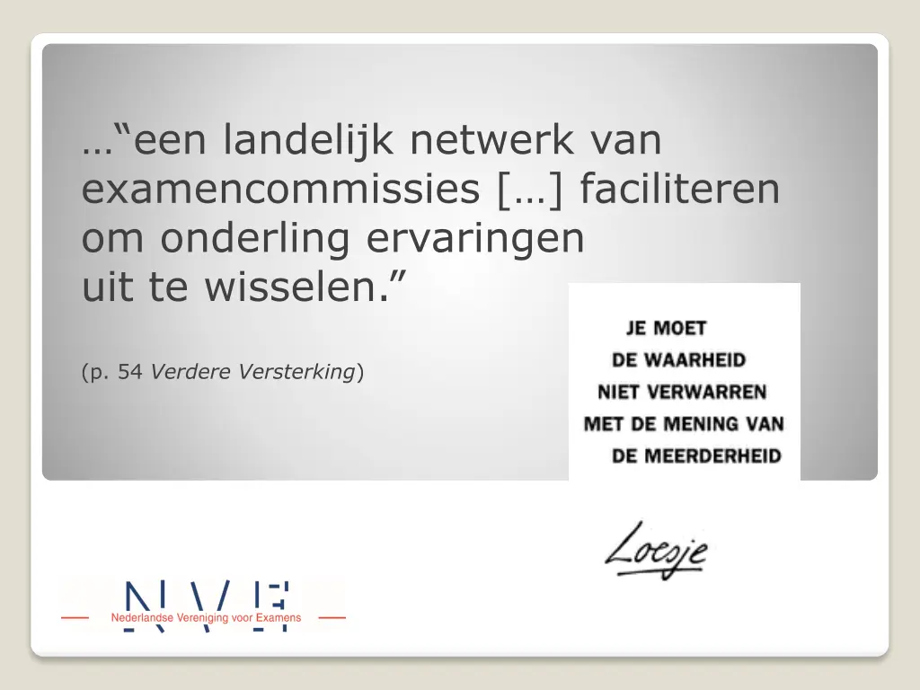 een landelijk netwerk van examencommissies