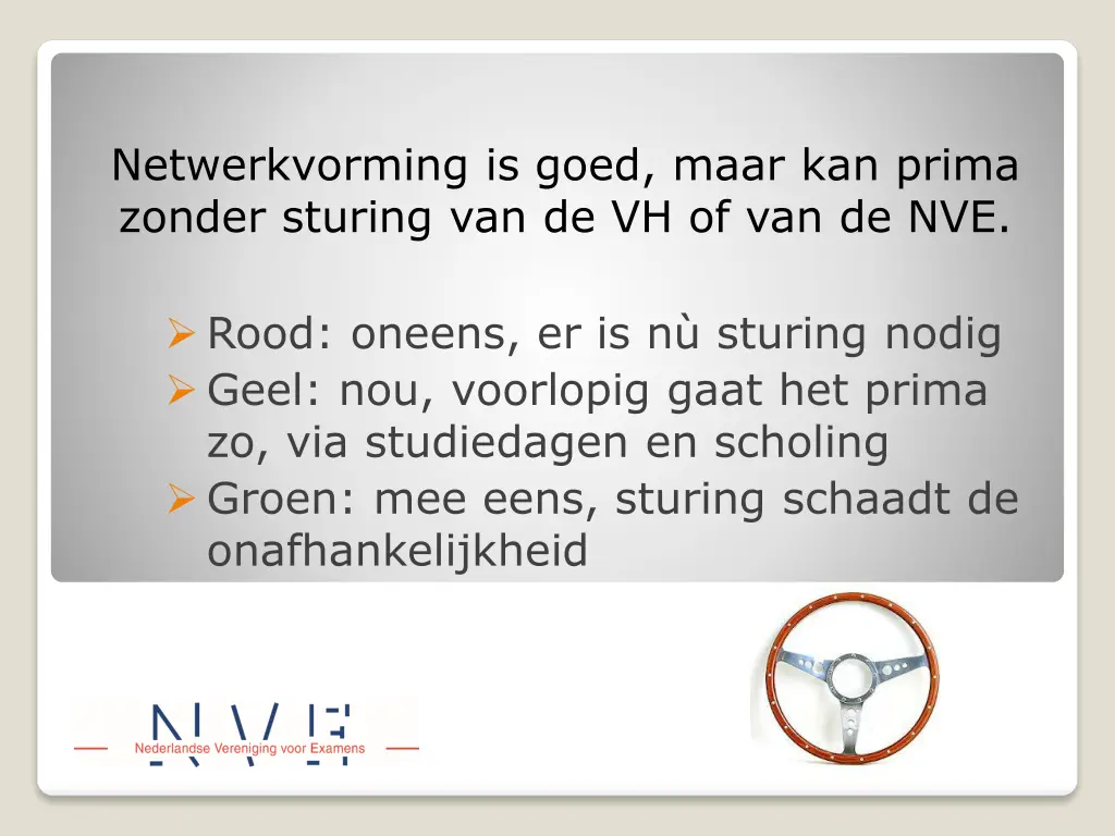netwerkvorming is goed maar kan prima zonder