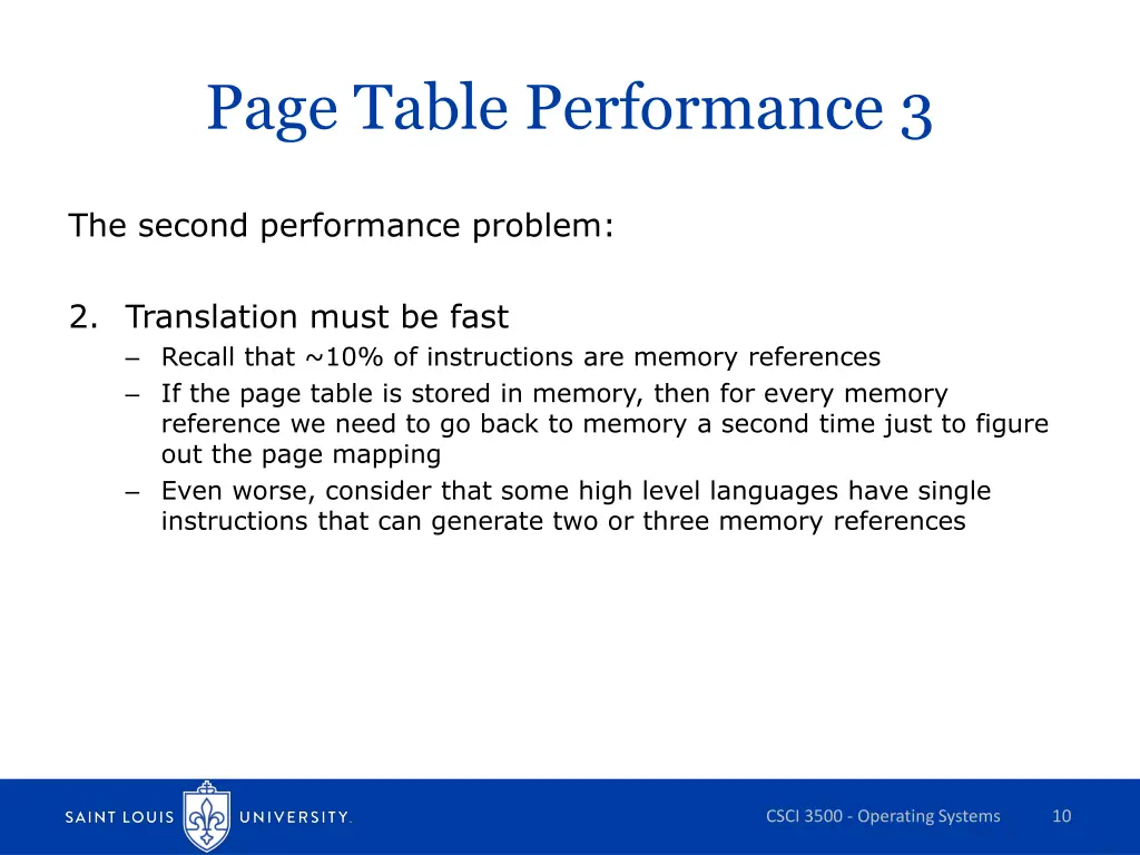 page table performance 3