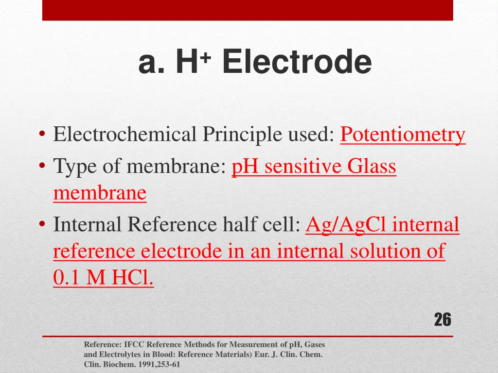 a h electrode