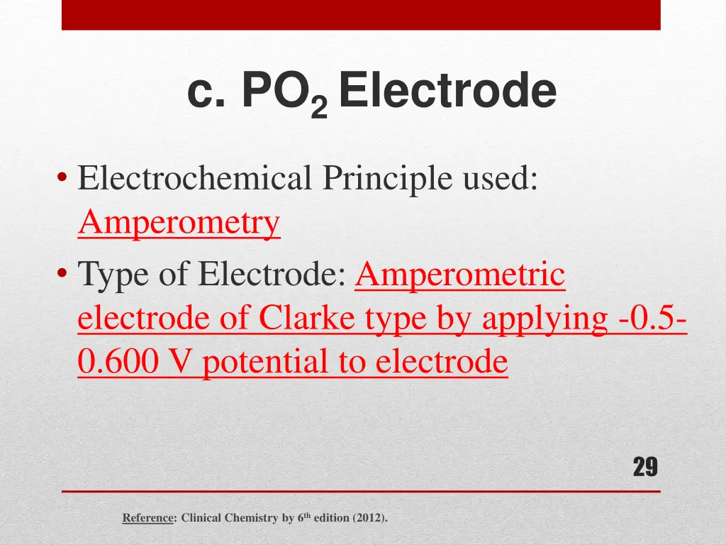 c po 2 electrode