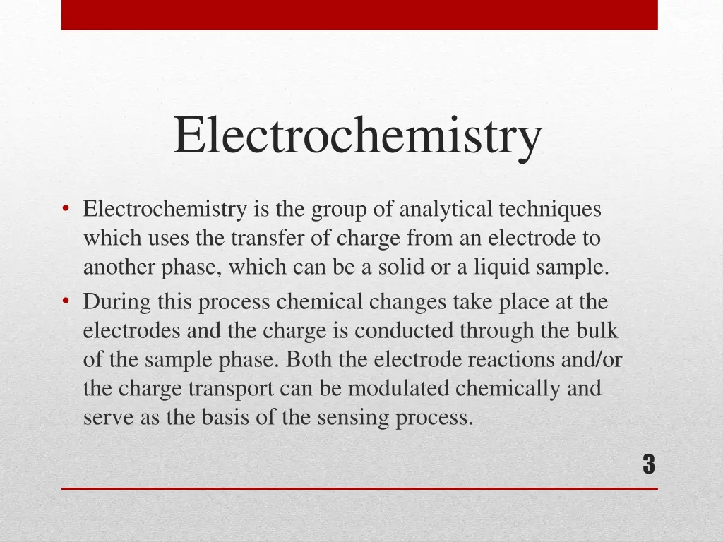 electrochemistry