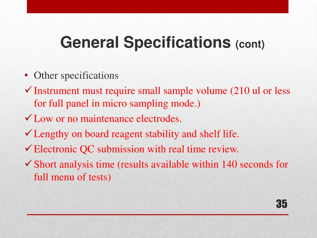 general specifications cont 3