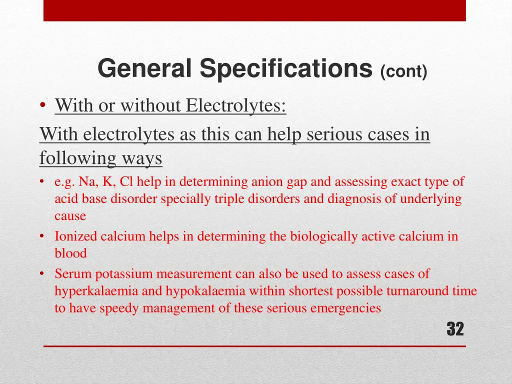 general specifications cont