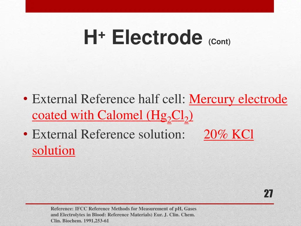 h electrode cont