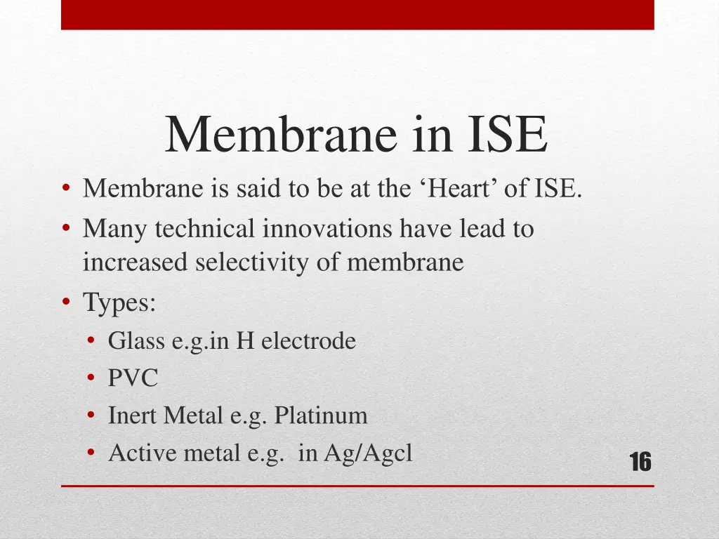membrane in ise membrane is said