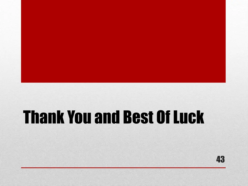 thank you and best of luck