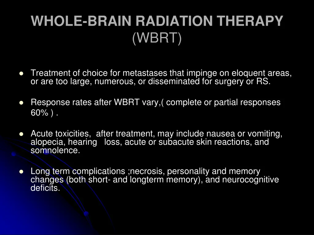 whole brain radiation therapy wbrt