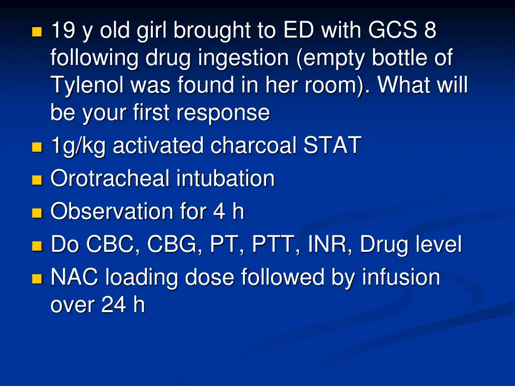 19 y old girl brought to ed with gcs 8 following