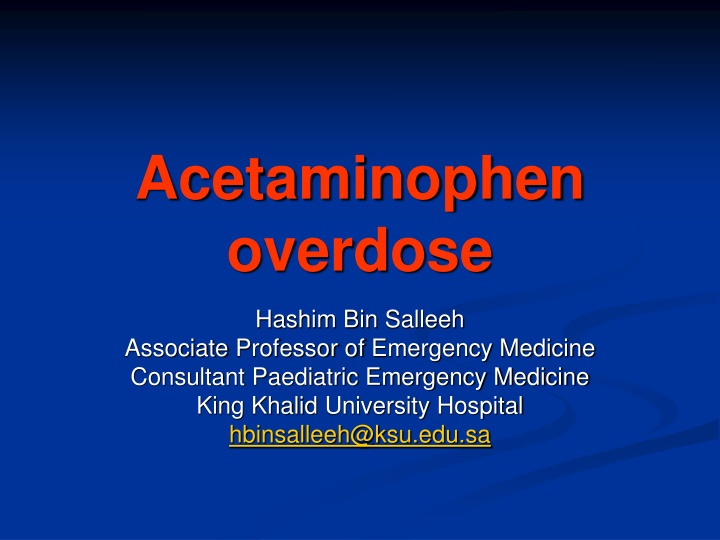 acetaminophen overdose