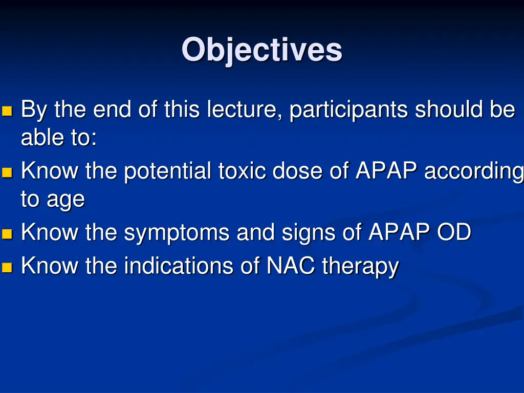 objectives