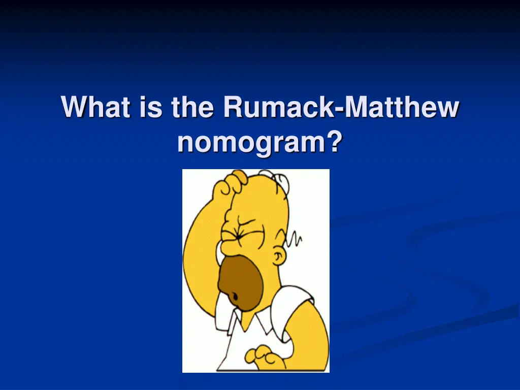 what is the rumack matthew nomogram