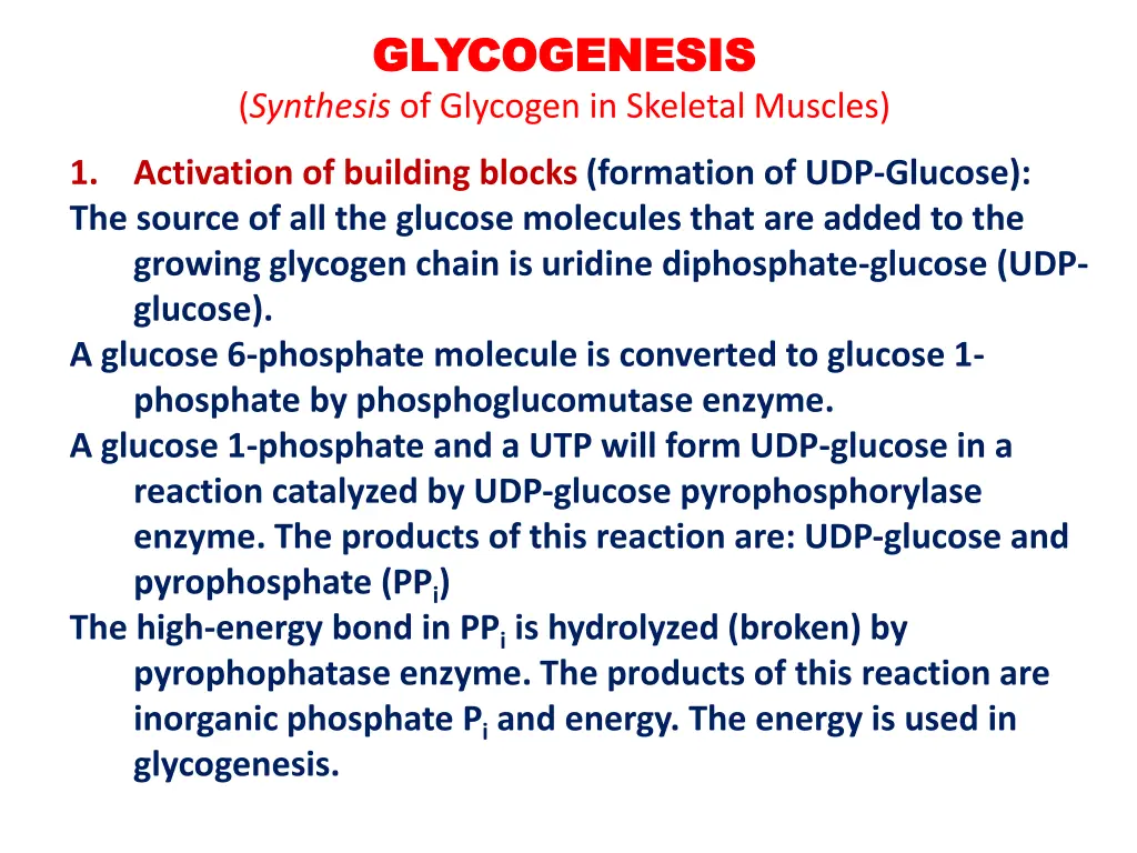glycogenesis glycogenesis synthesis of glycogen 1