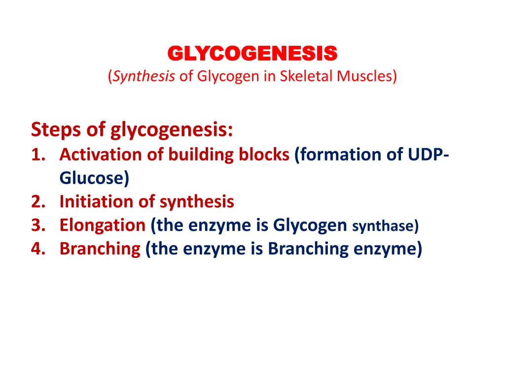glycogenesis glycogenesis synthesis of glycogen