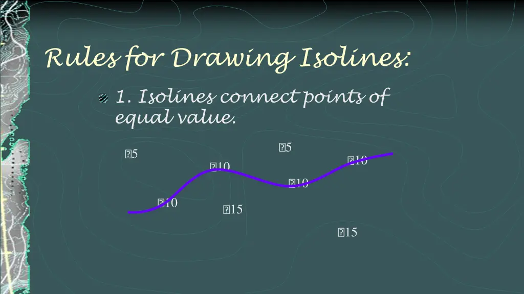rules for drawing isolines