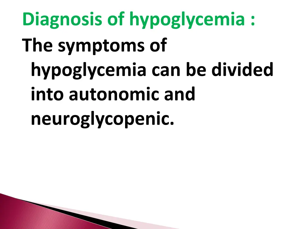 diagnosis of hypoglycemia the symptoms