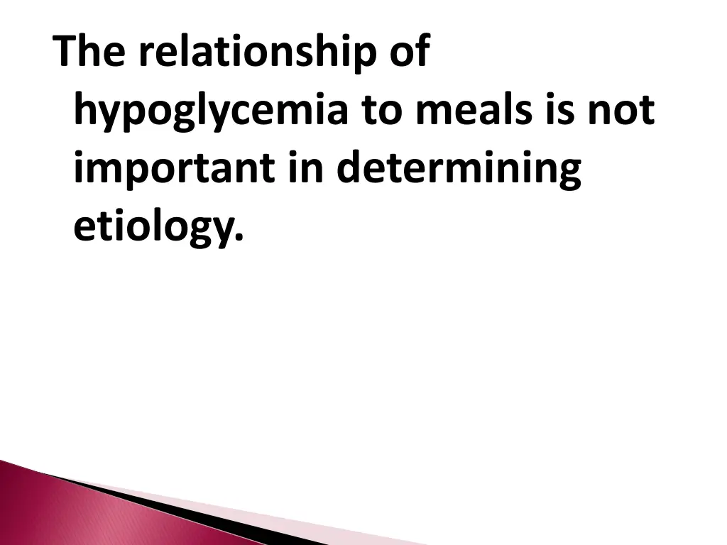 the relationship of hypoglycemia to meals