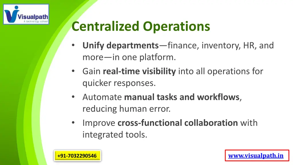 centralized operations