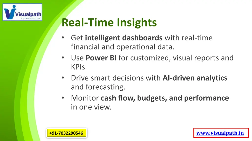 real time insights get intelligent dashboards
