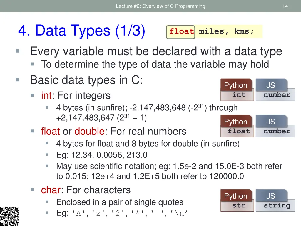 lecture 2 overview of c programming 11