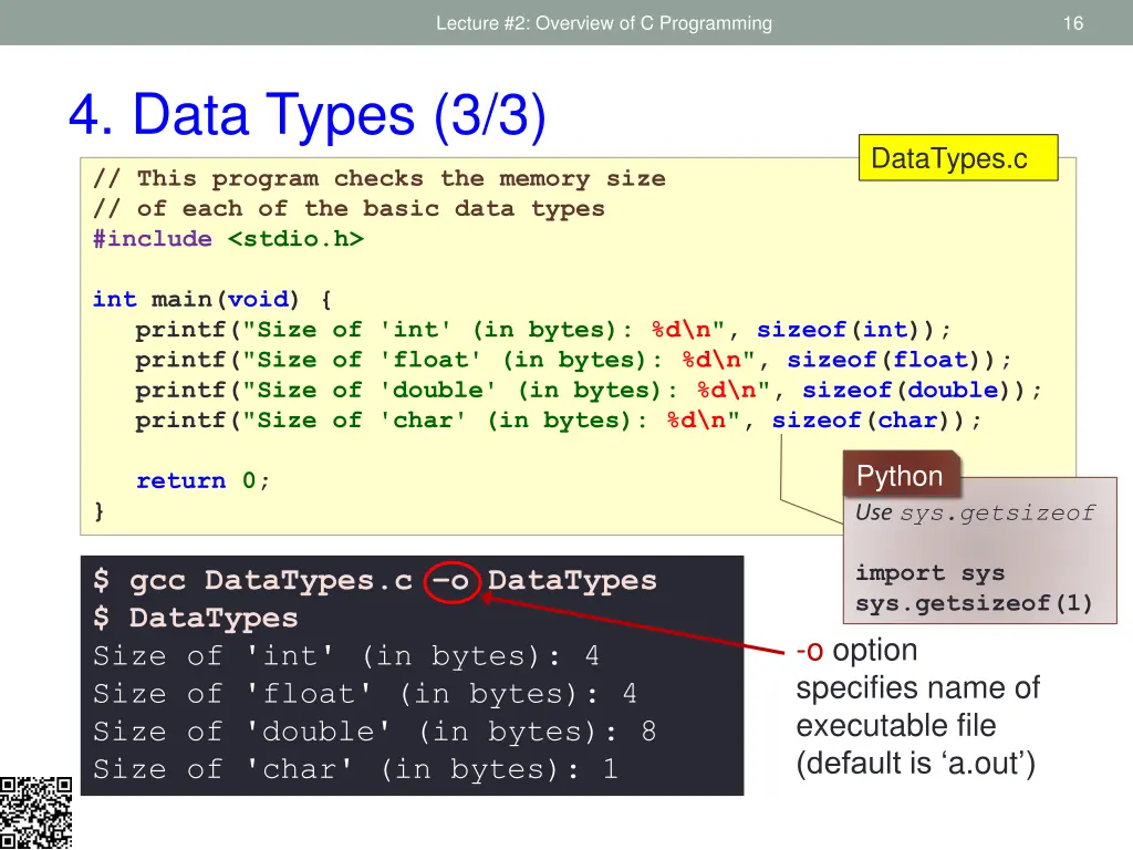 lecture 2 overview of c programming 13