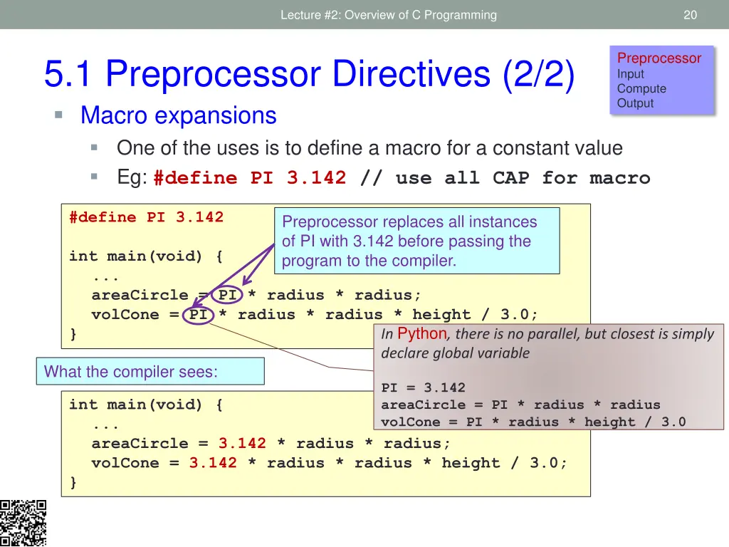 lecture 2 overview of c programming 17