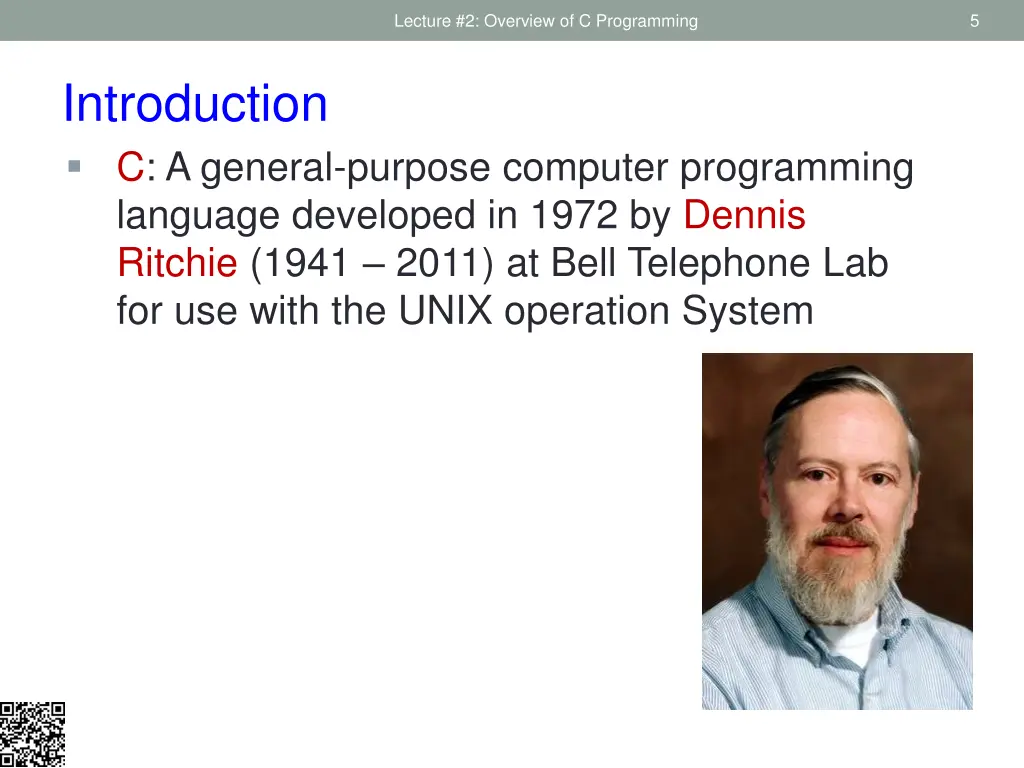 lecture 2 overview of c programming 2
