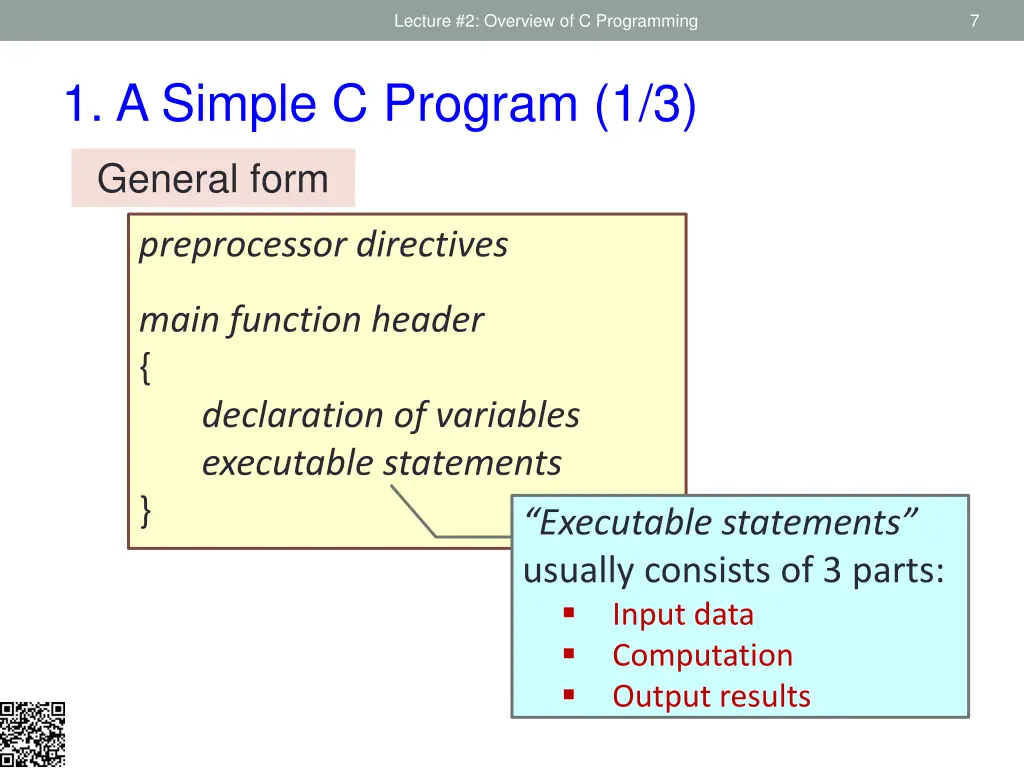 lecture 2 overview of c programming 4