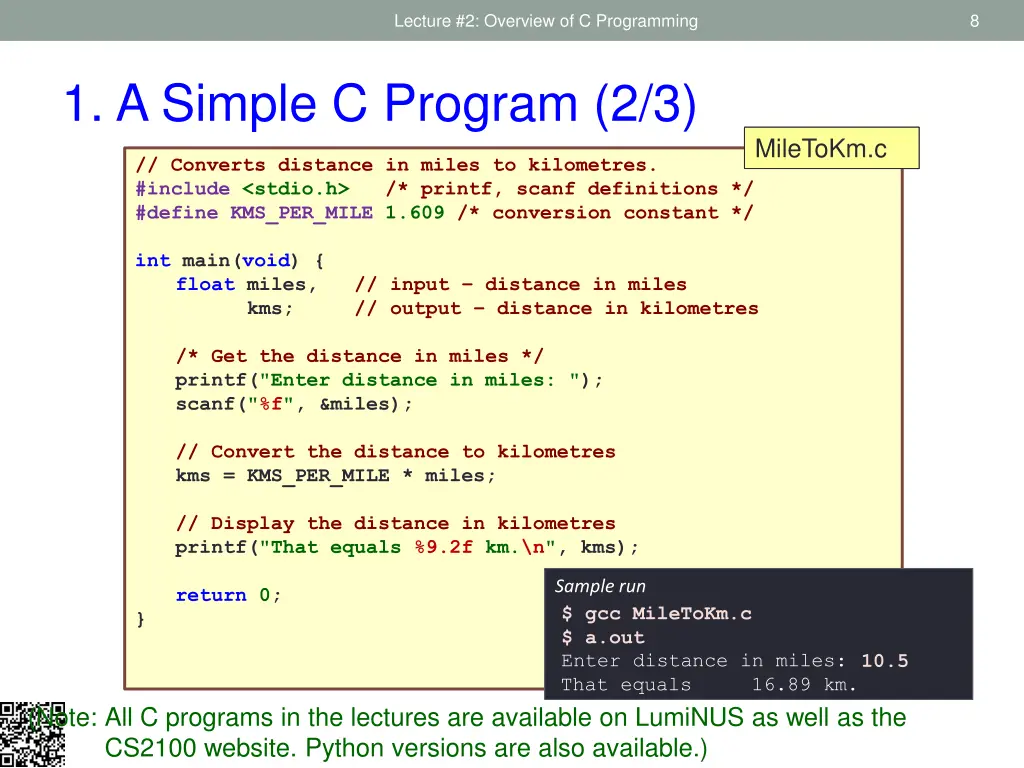 lecture 2 overview of c programming 5