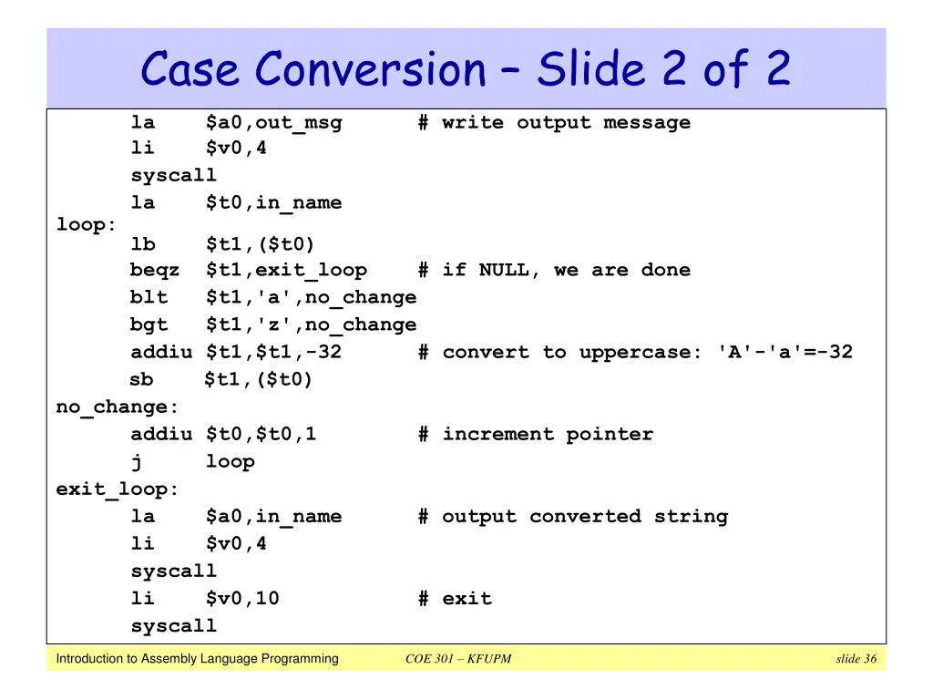 case conversion slide 2 of 2