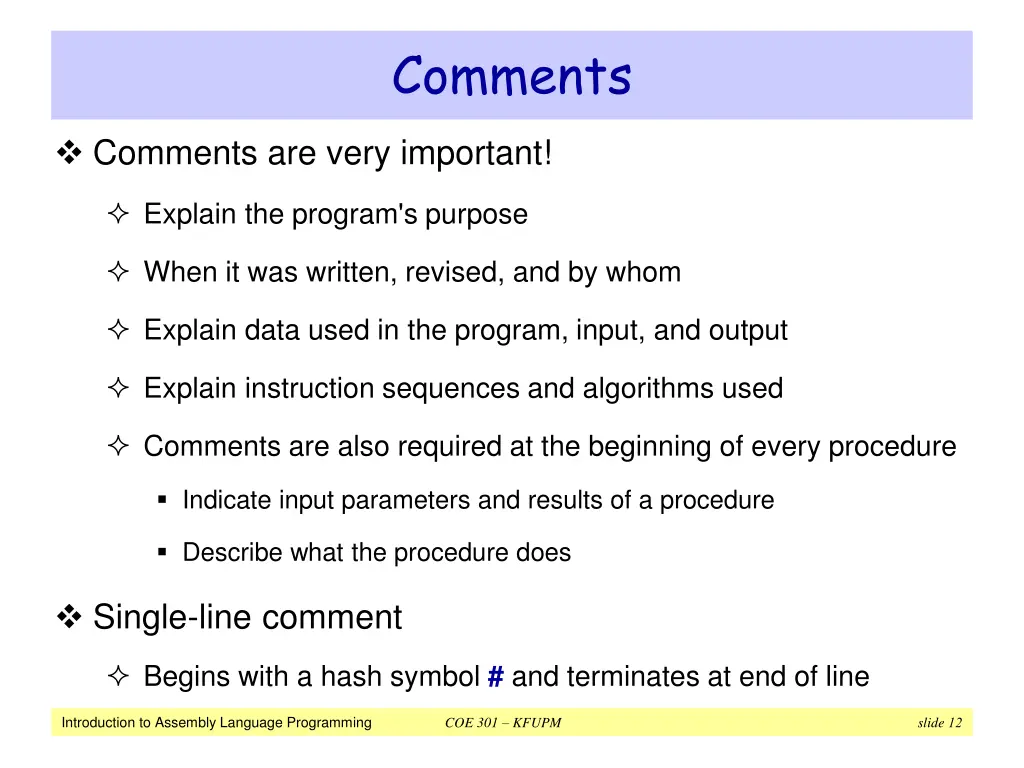 comments