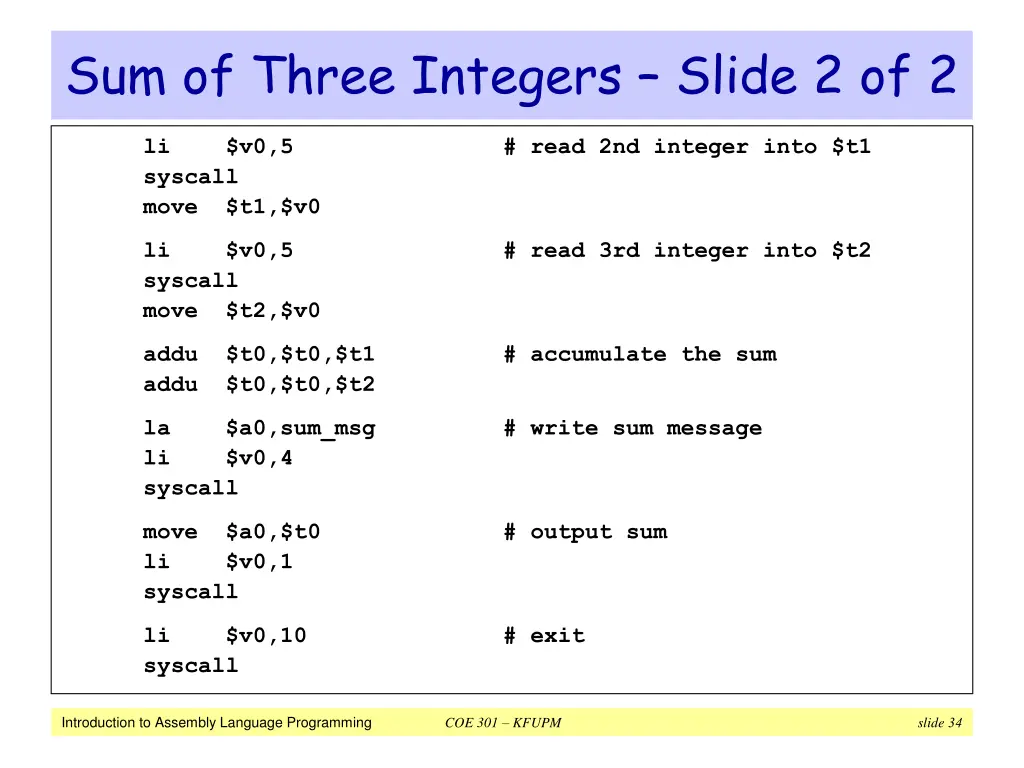 sum of three integers slide 2 of 2