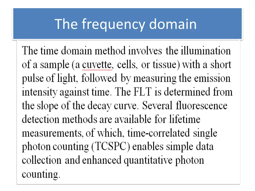the frequency domain
