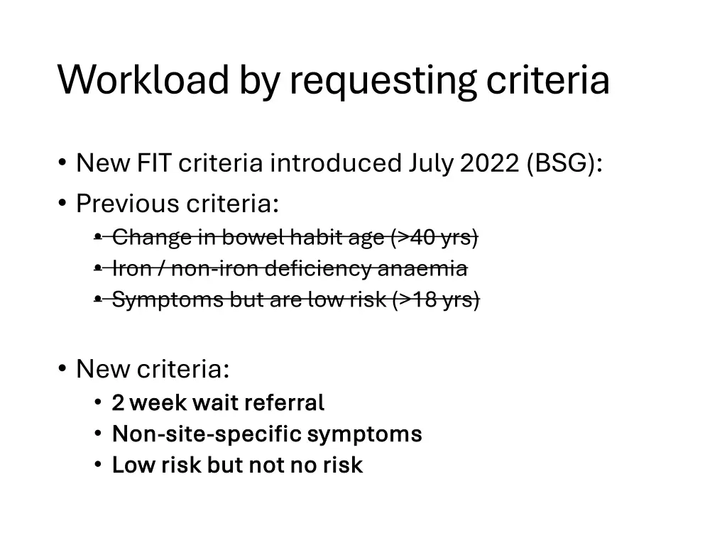 workload by requesting criteria