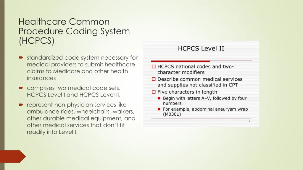 healthcare common procedure coding system hcpcs