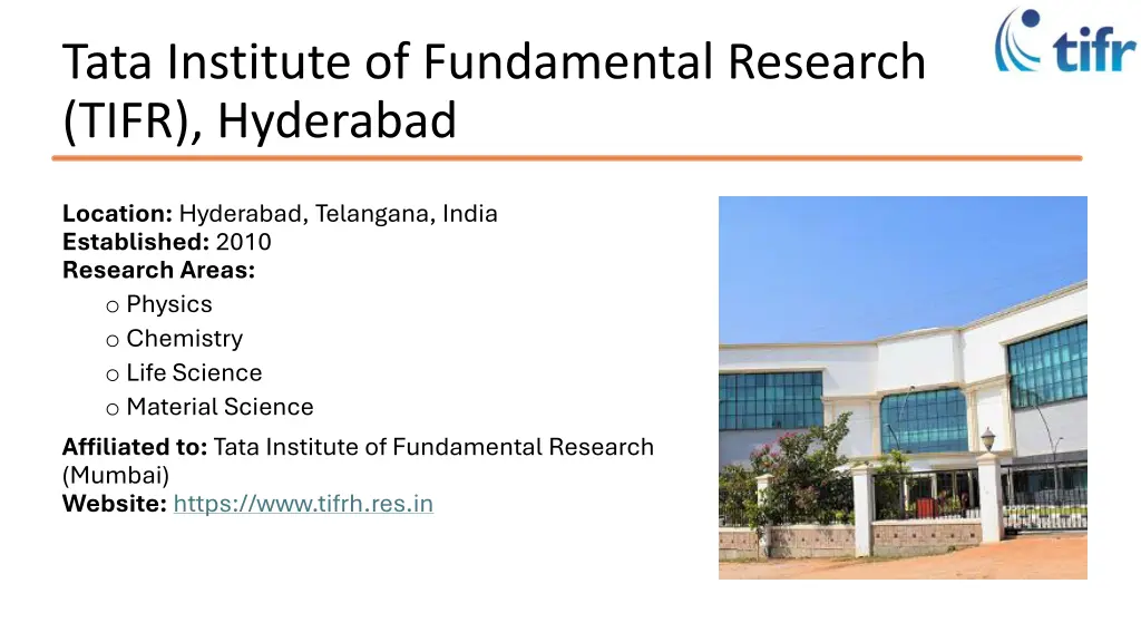 tata institute of fundamental research tifr