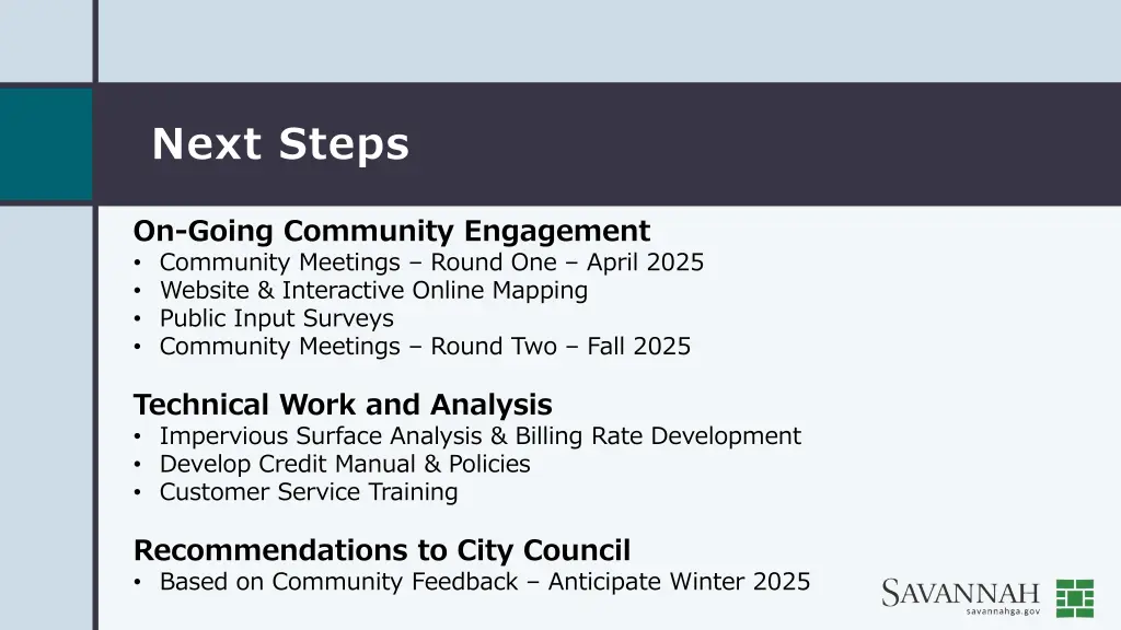 next steps