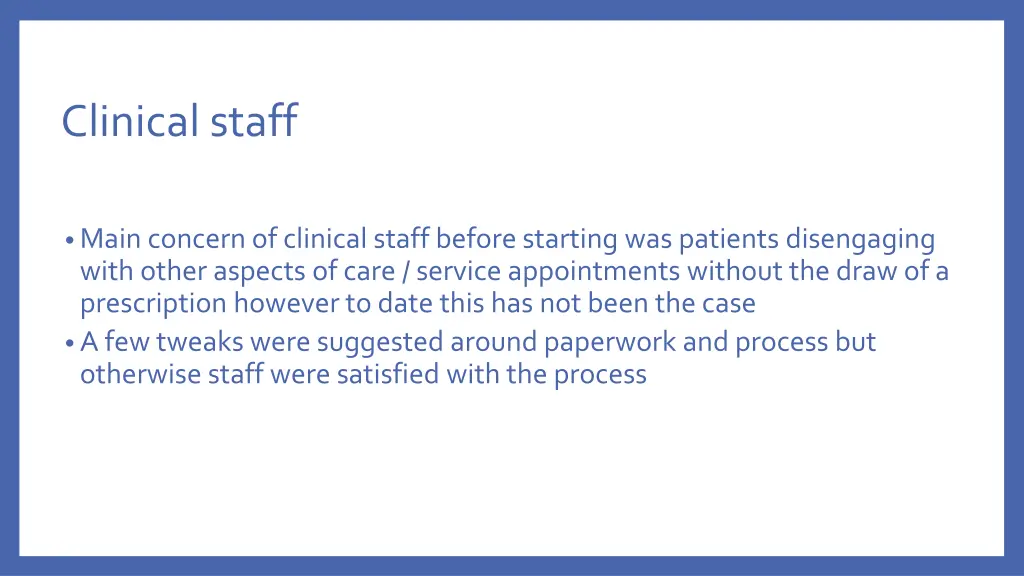 clinical staff