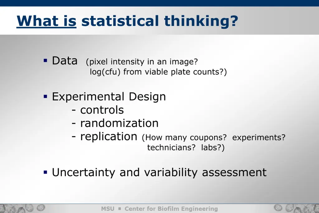 what is statistical thinking 1