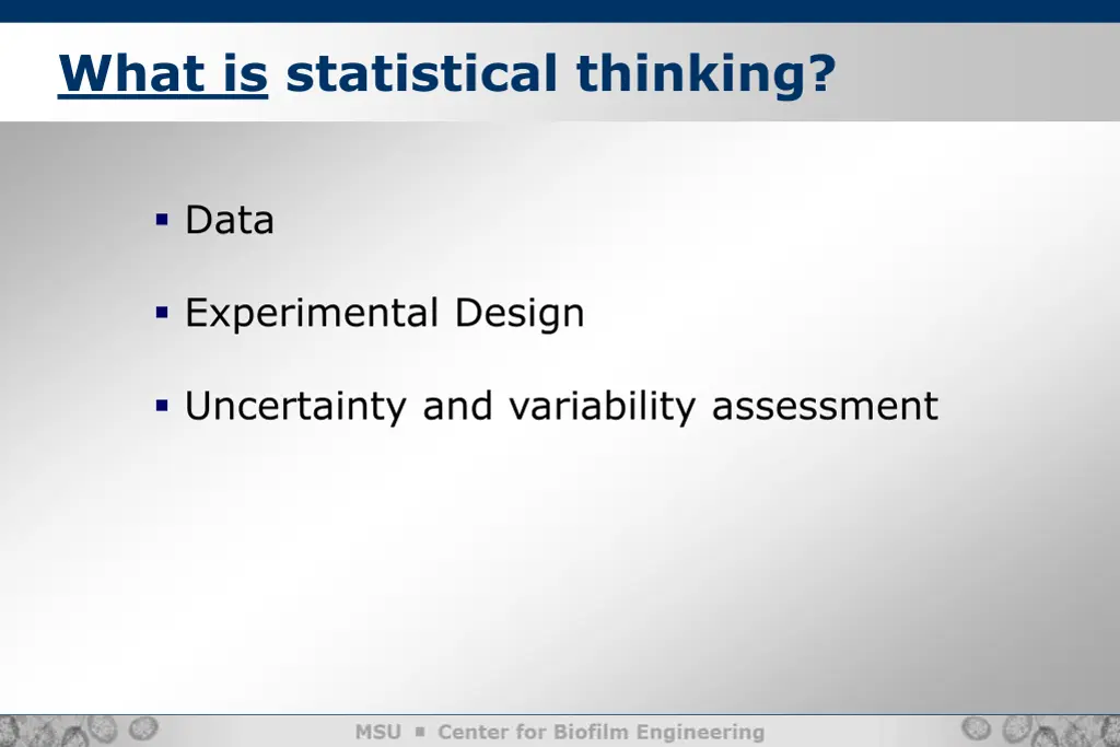 what is statistical thinking