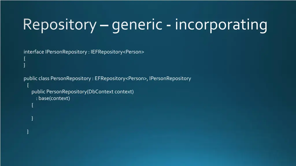 repository generic incorporating